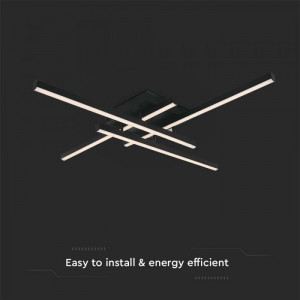 Plafoniera LED 14995-VT, dimabila, 38W, 4100lm, lumina neutra, IP20, neagra, V-Tac [5]- savelectro.ro