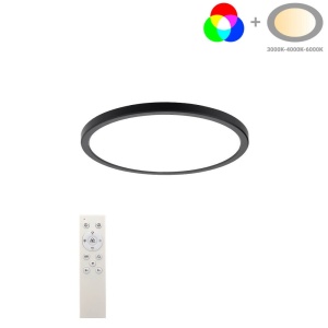 Plafoniera LED 2941-OP, 18W, RGB, 1440 lm, lumina calda/neutra/rece, IP20, dimabila, neagra, Optonica [2]- savelectro.ro