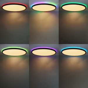 Plafoniera LED 2943-OP, 32W, RGB, 2560 lm, lumina calda/neutra/rece, IP20, dimabila, neagra, Optonica [2]- savelectro.ro