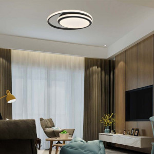 Plafoniera LED 6920-VT, rotunda, 38W, 4050lm, lumina neutra, IP20, neagra, V-Tac [3]- savelectro.ro