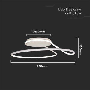 Plafoniera LED 6997, 24W, 2560lm, lumina neutra, IP20, alba, V-TAC [4]- savelectro.ro