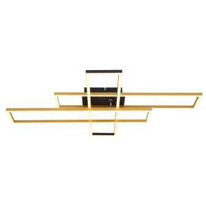 Plafoniera LED Dakari, 40W, 1650 lm, lumina calda (3000 K), IP20, neagra+aurie, Globo Lighting [4]- savelectro.ro