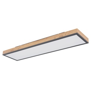 Plafoniere LED, Plafoniera LED Doro, 24W, 1500 lm, lumina calda/neutra/rece, IP20, grafit+lemn, Globo Lighting - savelectro.ro