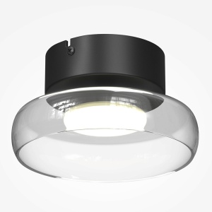 Plafoniere LED, Plafoniera LED Float 13W, lumina calda (3000 K), dimabila, IP20, neagra+transparenta, Maytoni - savelectro.ro