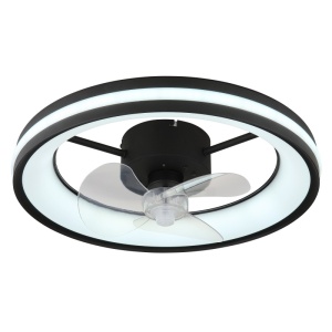 Plafoniera LED Gatian, cu ventilator, 30W, 2215 lm, lumina calda/neutra/rece, IP20, neagra, Globo Lighting [12]- savelectro.ro
