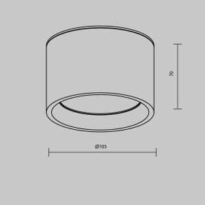 Plafoniera LED Hydra C090CL-10W3K-B, 10W, 600lm, lumina calda, IP44, neagra, Maytoni [3]- savelectro.ro