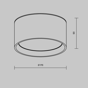 Plafoniera LED Hydra C090CL-15W3K-W, 15W, 1390lm, lumina calda, IP44, alba, Maytoni [3]- savelectro.ro