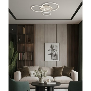 Plafoniera LED Invertina 40W, lumina calda/neutra/rece, 1800 lm, telecomanda, IP20, nisipie, Globo Lighting [12]- savelectro.ro
