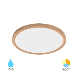 Plafoniere LED, Plafoniera LED Jade 36W, lumina calda/neutra/rece, finisaj lemn, IP40, Braytron - savelectro.ro