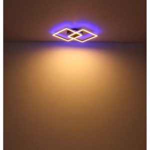 Plafoniera LED Jepp 67277-40, cu telecomanda, RGB, 40W, 2500lm, lumina+calda+neutra+rece, IP20, neagra, Globo Lighting [17]- savelectro.ro