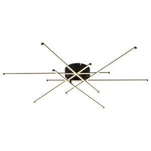Plafoniere LED, Plafoniera LED Lawson 40W, 2870 lm, lumina calda (3000K), Ø80 cm, IP20, neagra mat, Globo Lighting - savelectro.ro