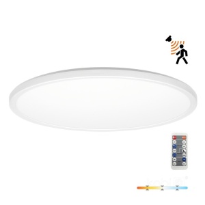 Plafoniera LED Nivera rotunda cu senzor de miscare si lumina 32W, 3200lm, IP54, lumina calda/neutra/rece, alba, Kobi