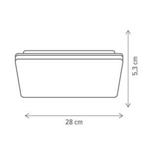 Plafoniera LED Tetra, 18W, lumina calda/neutra/rece, IP54, alba, Klausen [2]- savelectro.ro
