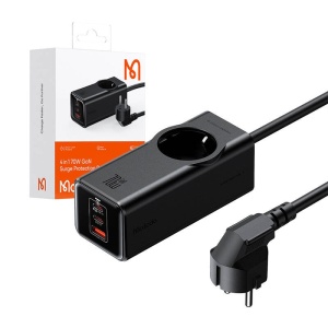 Prelungitor McDodo, 1 priza, 2xUSB-C max 70W+USB-A, 1.5 metri, negru [1]- savelectro.ro