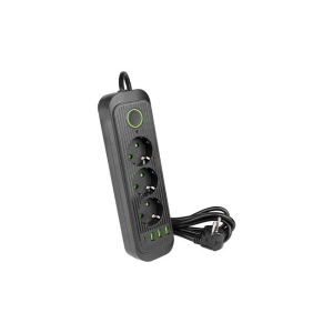 Prelungitor UTP5 3 Prize, 2m, 3xUSB-A+1xUSB-C, cu Intrerupatoare Individuale [1]- savelectro.ro