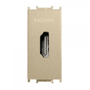 Prize si intrerupatoare, Priza HDMI 1 modul Thea Modular Panasonic, Aurie - savelectro.ro