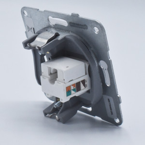 Priza internet RJ45, cat 6, Argintiu, IP20, Panasonic Arkedia Slim/Karre Plus
