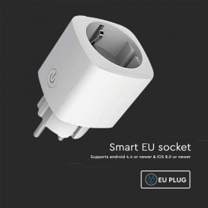 Priza Smart Wi-FI V-TAC, 12A, alba, compatibila Google Home Si Alexa [5]- savelectro.ro