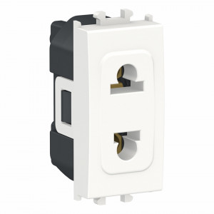 Prize si intrerupatoare Schneider, Priza standard italian, 16A, alba, 1 modul, Schneider Easy Styl - savelectro.ro