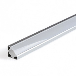 Accesorii banda LED, Profil Banda LED de Colt, cu Margine, Aluminiu + Alb Mat, 2m - savelectro.ro