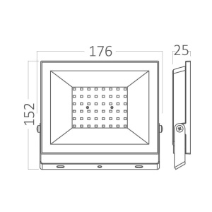 Proiector led CF 150W SMD, 13500lm, IP65, lumina calda 3000K, Negru, Braytron [6]- savelectro.ro
