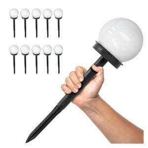 Set 10 lampi solare, forma minge, lumina rece(6500 K), Kobi [9]- savelectro.ro