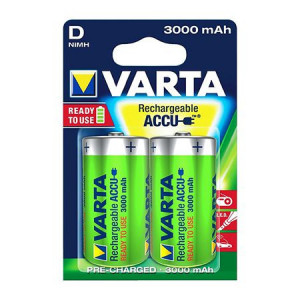 Set 2 acumulatori R20 D Varta, capacitate 3000mAh