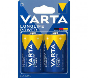 Set 2 baterii R20 Alkaline, Varta Longlife