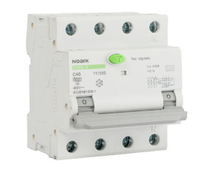 Tablouri si sigurante, Siguranta diferentiala RCBO 13A 3P+N, tip AC, 30mA, curba C, 6kA, Noark - savelectro.ro