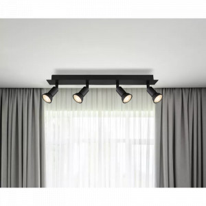 Spot Drew 57998-4, orientabil, 4xGU10, negru, IP20, Globo Lighting [2]- savelectro.ro