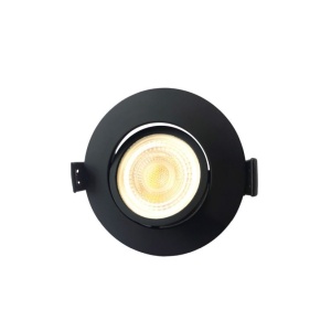 Spot incastrabil LED Seo, 7W, 620 lm, lumina calda/neutra/rece, mobil, IP20, negru, Klausen