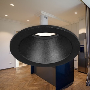 Spot incastrat rotund Beta, aluminiu, negru, IP20, Braytron [2]- savelectro.ro