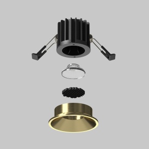 Spot incastrat Round, 7W, lumina calda (3000K), alama, Maytoni [4]- savelectro.ro