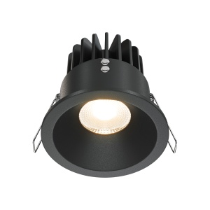 Spot LED 12W Incastrat, Dimabil, Maytoni, 890lm, Lumina Calda (3000K), Negru [1]- savelectro.ro