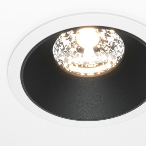 Spot LED 15W Incastrat, Maytoni, 1050lm, Lumina Calda (3000K), Alb+Negru [2]- savelectro.ro