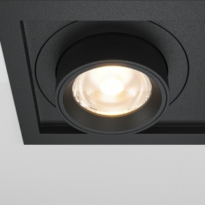 Spot LED 20W Incastrat, Maytoni, 1450lm, Lumina Calda (3000K), Negru [2]- savelectro.ro