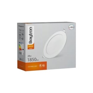 Spot LED 24W Incastrat, Rotund, Braytron, 1850lm, Lumina Calda (3000K), Alb [6]- savelectro.ro