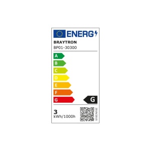 Spot LED 3W Incastrat, Rotund, Braytron, 160lm, Lumina Calda (3000K), Alb [8]- savelectro.ro