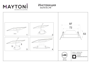 Spot LED 7W Incastrat, Maytoni, 750lm, Lumina Calda/Neutra/Rece, Alb [3]- savelectro.ro