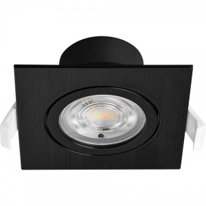 Spot LED 7W Incastrat, Patrat, Braytron, 630lm, Lumina Calda/Neutra/Rece, Negru [2]- savelectro.ro