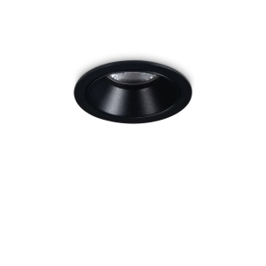 Spot LED incastrat rotund Game Trim , 5.5W, 460lm, lumina calda (3000 K), negru, IP20, Ideal Lux