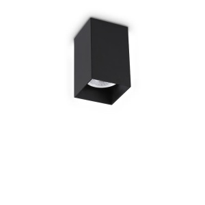 Spot Look patrat D60 H100, 1xGU10, IP20, negru, Ideal Lux
