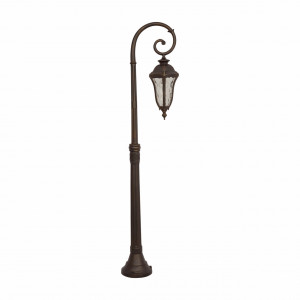 Stalp pentru exterior Baltimore, 1 bec, dulie E27, negru, transparent, metal, sticla, Klausen [1]- savelectro.ro