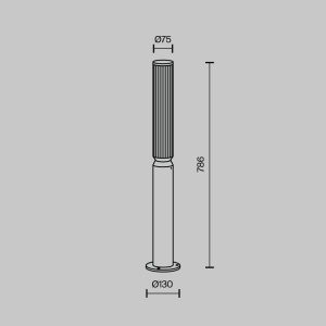 Stalp pentru exterior LED Lit O593FL-L12BR3K, 12W, 600lm, lumina calda, IP65, maro, Maytoni [4]- savelectro.ro