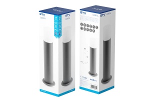 Stalp pentru gradina, 1 bec, dulie E27, IP44, 400 mm, otel inoxidabil, GTV [2]- savelectro.ro