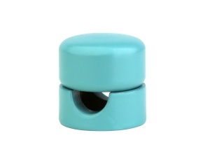 Accesorii cablu textil, Suport cablu textil, 2x0.75 mm, metal, turcoaz - savelectro.ro