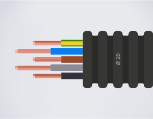 Accesorii pentru managementul cablurilor, Tub flexibil copex 20mm precablat, 5x2.5 MYF - savelectro.ro