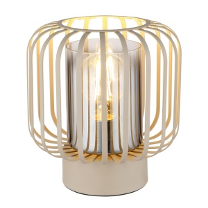 Veioza Alfred, 1xE27, IP20, nisipiu/fumuriu transparent, Globo Lighting [5]- savelectro.ro