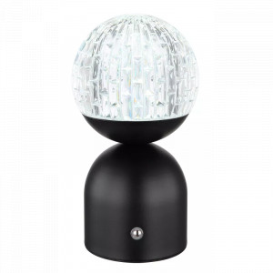 Veioza LED Julsy 21007S, cu intrerupator touch, 2.5W, 173lm, lumina calda, neutra, rece, neagra+ transparenta, IP20, Globo [6]- savelectro.ro