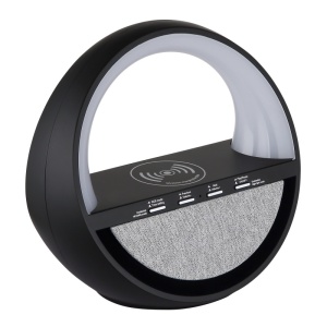 Veioze, Veioza LED Soundra 3.5W, RGB, Bluetooth, difuzor 5W, incarcare wireless, IP20, neagra, Globo Lighting - savelectro.ro